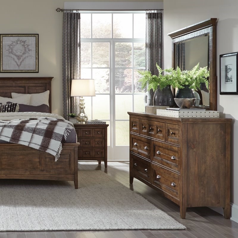 Magnussen Bay Creek Relaxed Traditional Toasted Nutmeg 7 Drawer Dresser