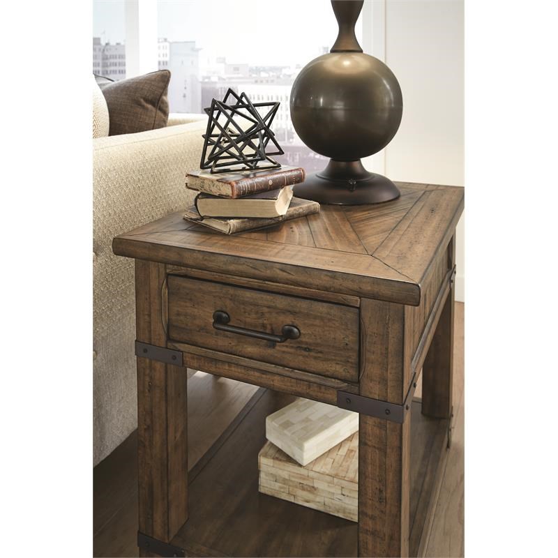 Magnussen T4717 Chesterfield Rectangular End Table