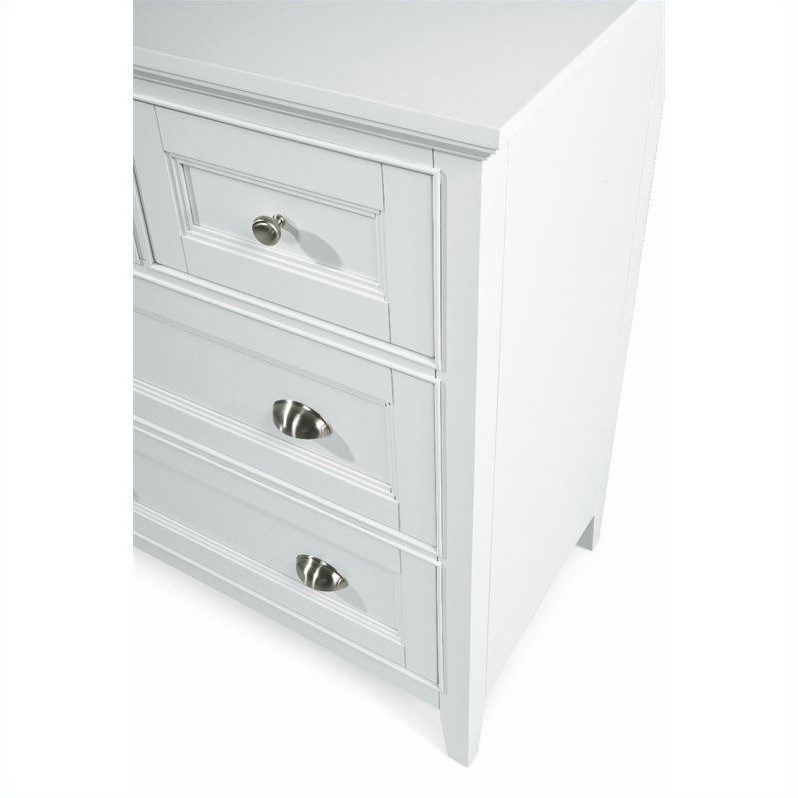 Magnussen Kentwood Double Dresser and Mirror Set in White