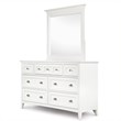 Magnussen Kentwood Double Dresser and Mirror Set in White