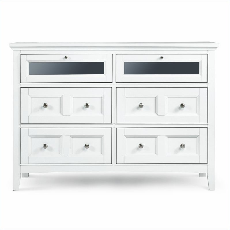 Magnussen Kentwood 6 Drawer Media Chest in Painted White Finish