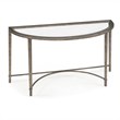 Magnussen Copia Demilune Sofa Table in Antique Silver with Gold Tint