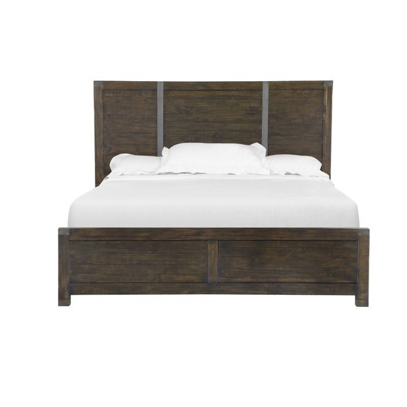 Magnussen Pine Hill King Panel Bed in Rustic Pine