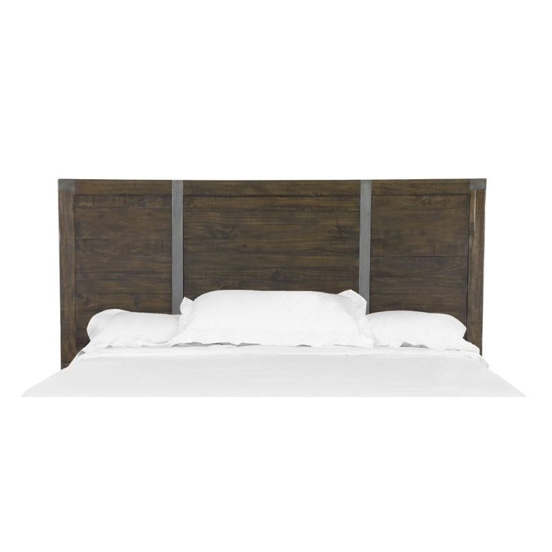 Magnussen Pine Hill King Panel Bed Headboard in Rustic Pine