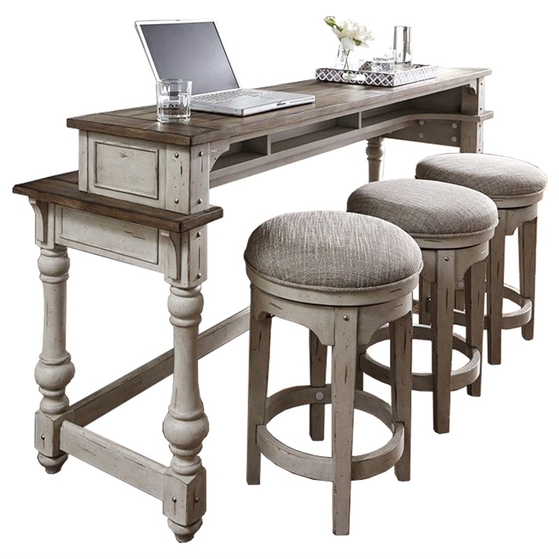 Liberty Furniture 4 Piece Bar Table Set, Couch Table With Bar Stools