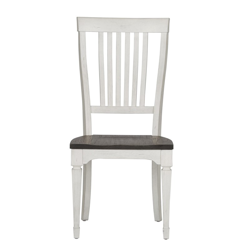 Allyson Park White Slat Back Side Chair (RTA)-Set of 2