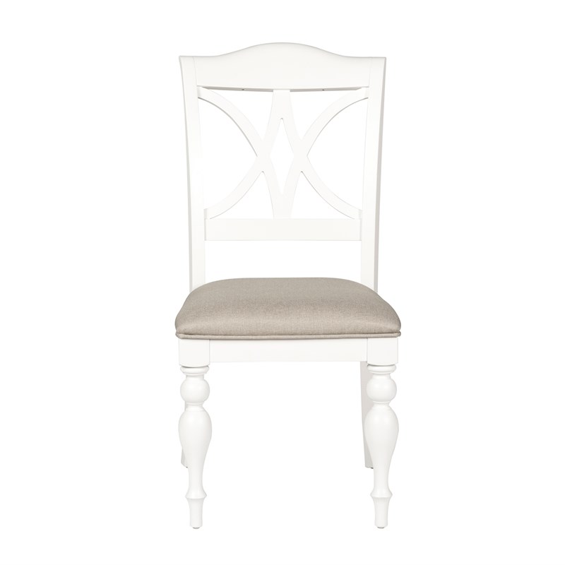 Summer House White Slat Back Side Chair (RTA)-Set of 2