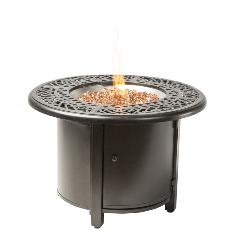Alfresco Home Kinsale 36" Round Gas Fire Pit with Burner Kit Homesquare