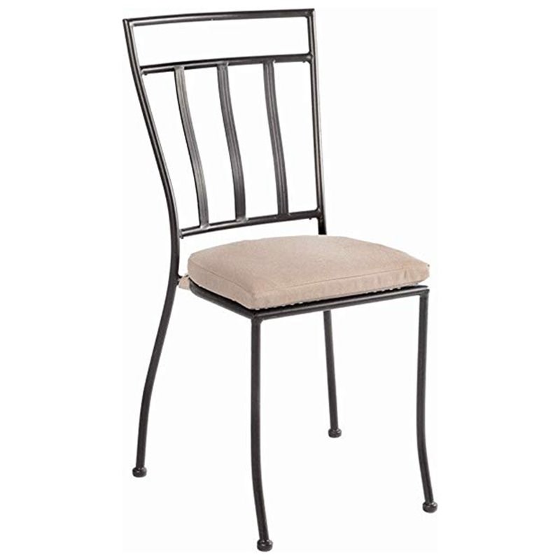 Alfresco Home Semplice Patio Dining Side Chair in Beige