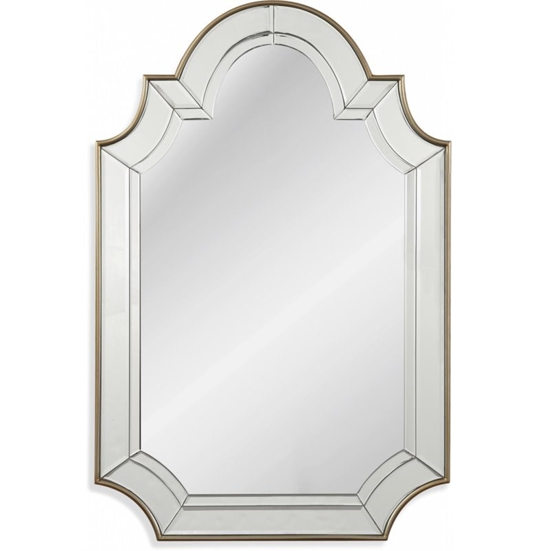 Phaedra Wall Mirror in Champagne Clear Mirror Glass
