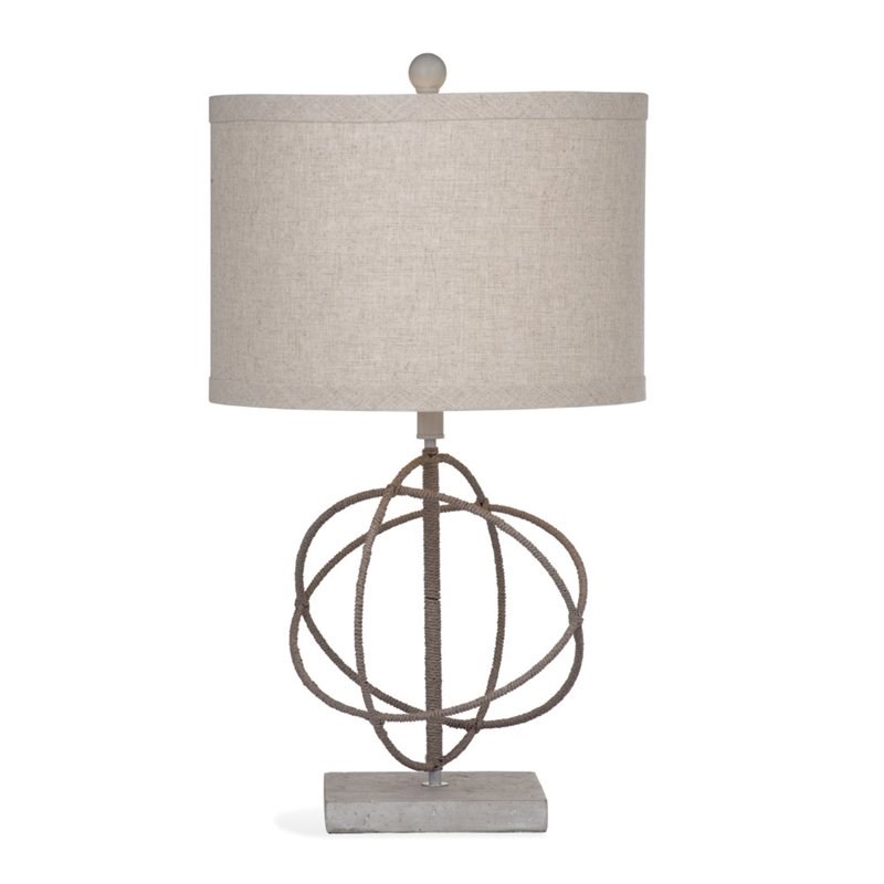 Caswell Metal Table Lamp in Brown and Gray