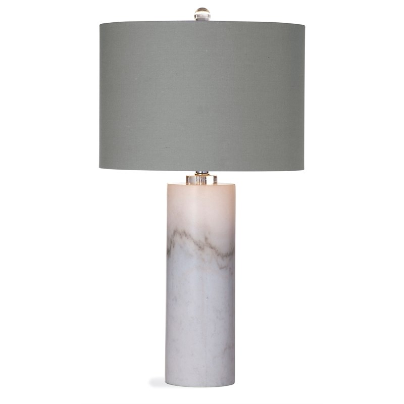 Raywick Table Lamp in White Marble by Bassett Mirror