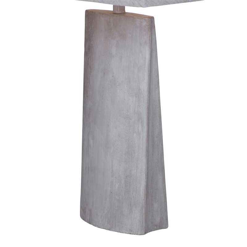 Bassett Mirror Jonas Cement Stone Table Lamp in Gray