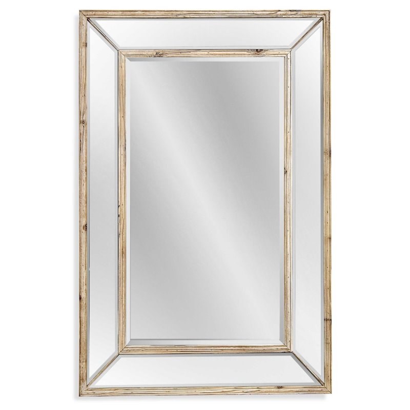 Pompano Wood Wall Mirror in Scrubbed Pine