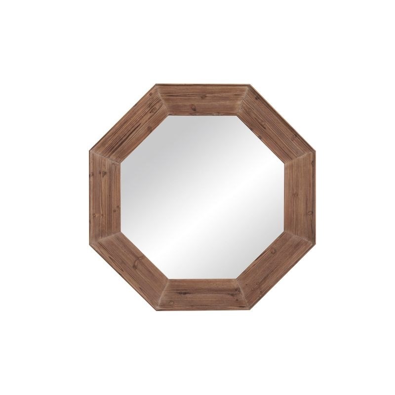 Granby Wood Wall Mirror in Driftwood Gray