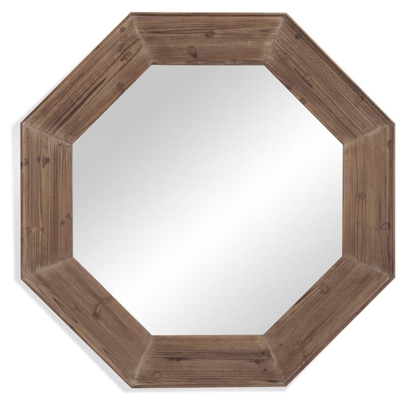Granby Wood Wall Mirror in Driftwood Gray