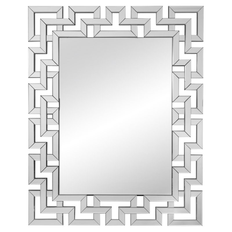 Bassett Mirror Winslow Glass Wall Mirror in Silver