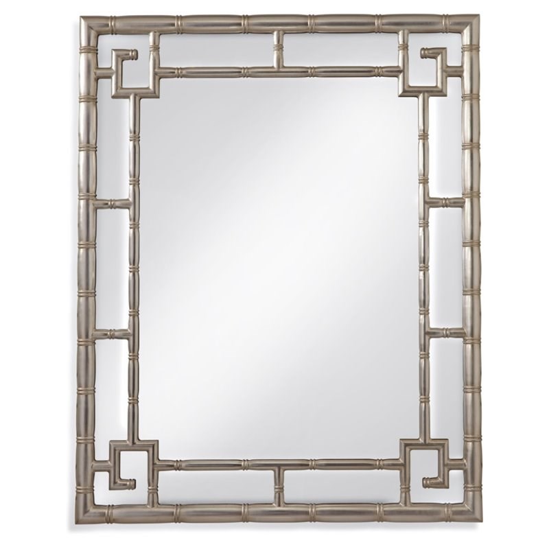 Reedly Wall Mirror in Silver Leaf Polyurethane Frame