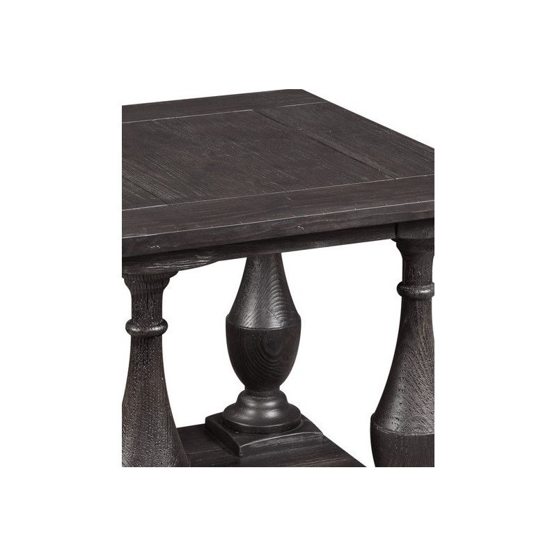 Hanover Wood Rectangular End Table in Dark Coffee Bean