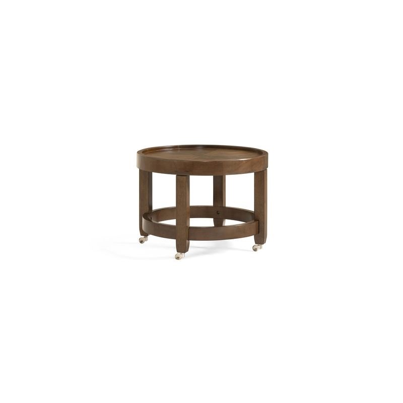 Paxton Brown Wood Round Nesting Cocktail Table