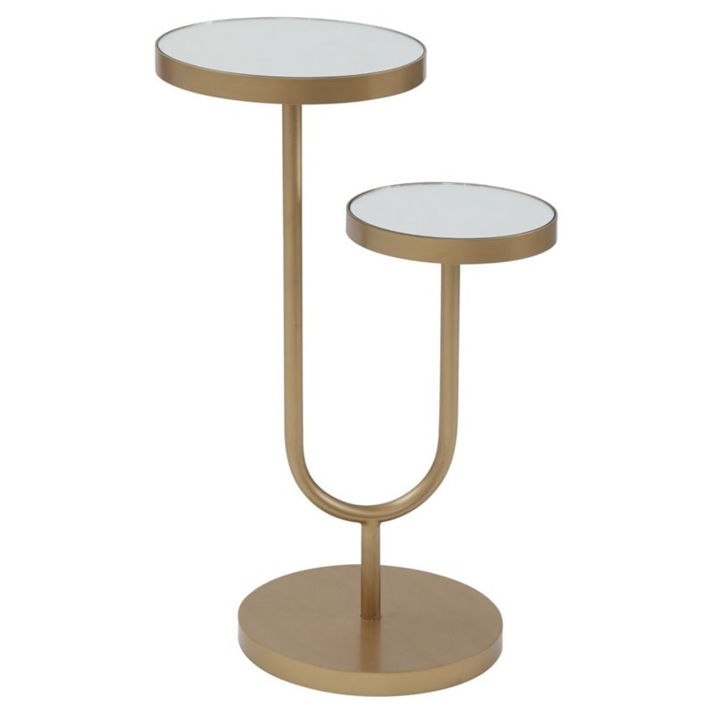 High-Low Metal Scatter Table in Gold Metal