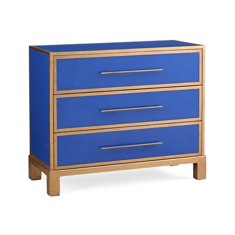 Fenwick Wood Hall Chest in Royal Blue and Gold