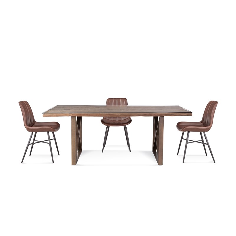 Cambria Reclaimed Wood Dining Table in Brown