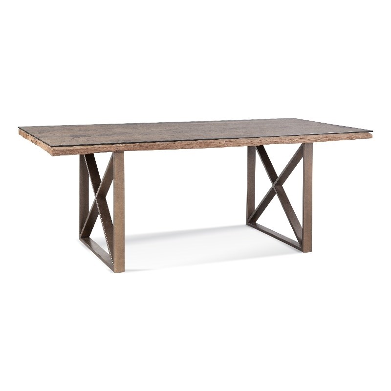 Cambria Reclaimed Wood Dining Table in Brown