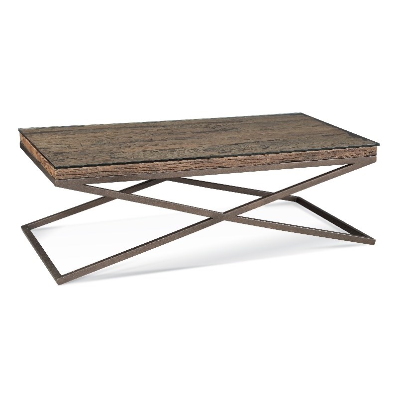 Cambria Reclaimed Wood Coffee Table in Brown