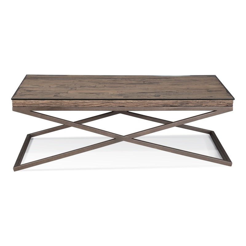 Cambria Reclaimed Wood Coffee Table in Brown