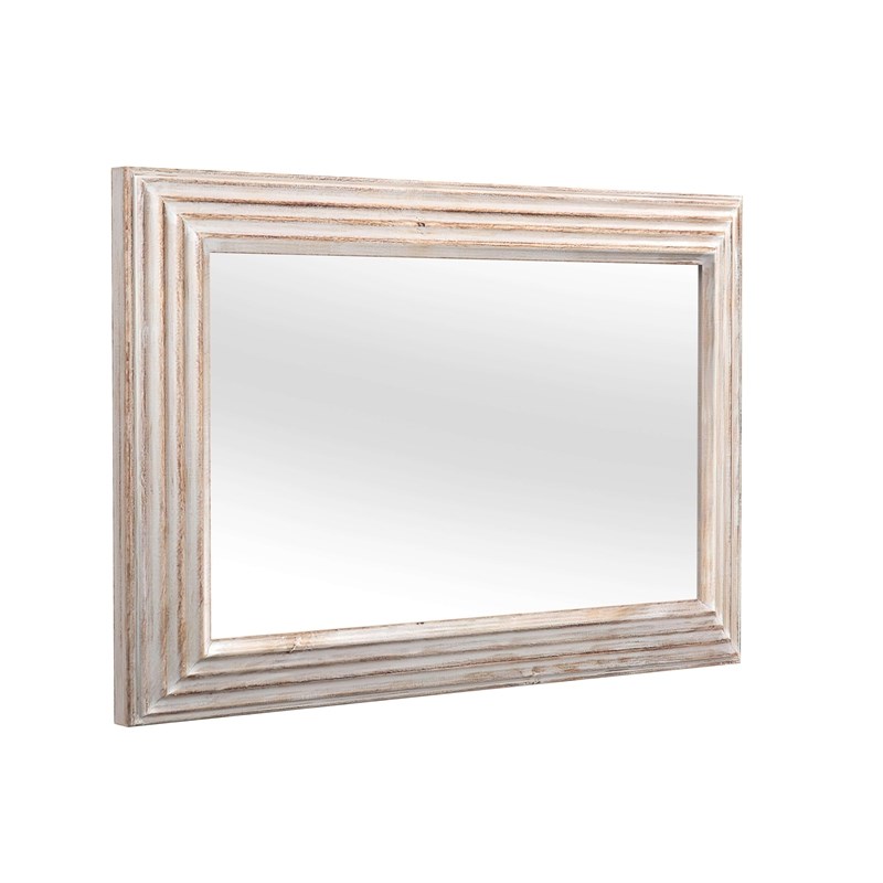 Prichard Wall Mirror in White Wood Frame