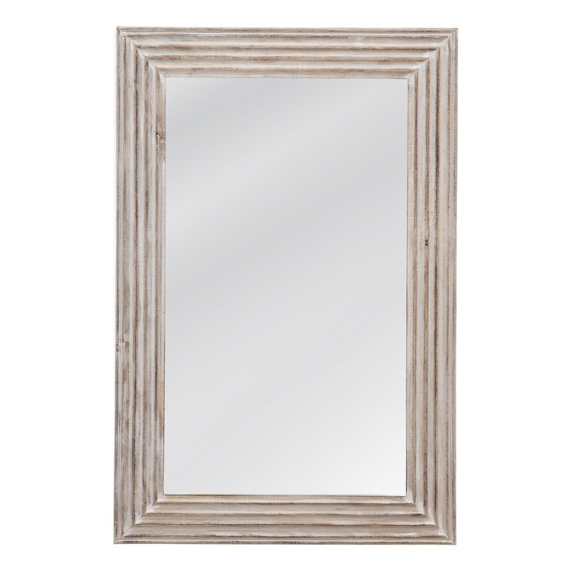 Prichard Wall Mirror in White Wood Frame