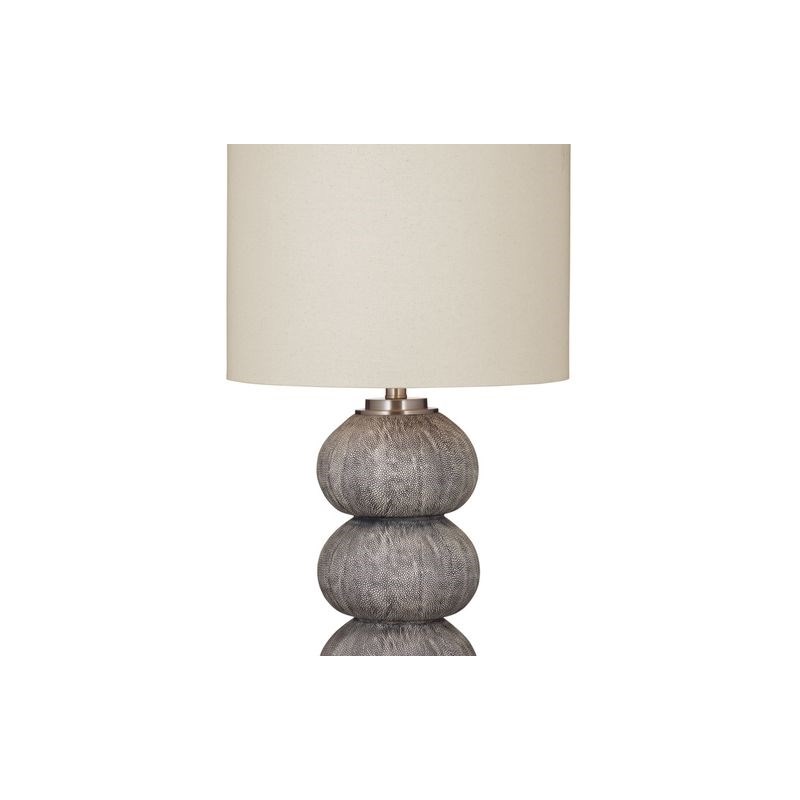 Jed Metal Table Lamp in Dark Gray and Cream
