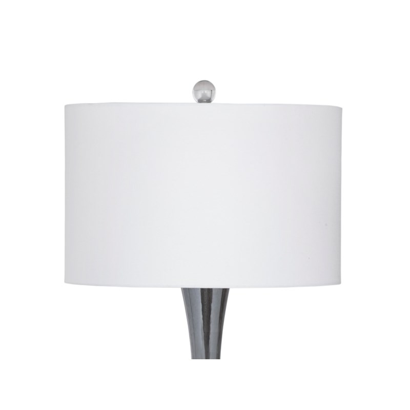 Trey Art Glass Table Lamp in Luster Gray Finish