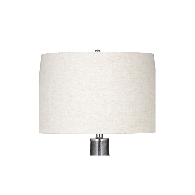 Caitlin Table Lamp in Gray Glass