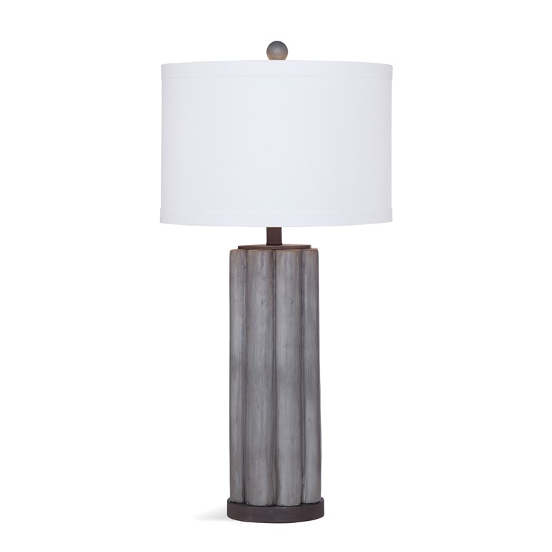 Brighton Table Lamp in Gray Wood - L3300TEC