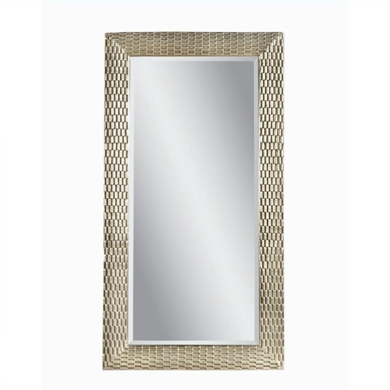Sazerac Leaner Mirror in Silver Leaf Resin