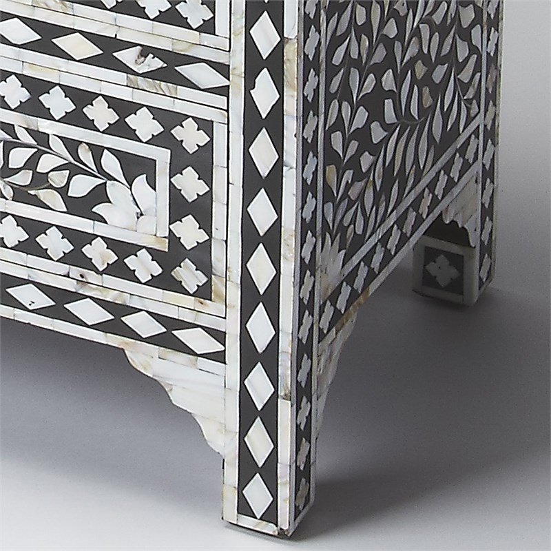 Butler Specialty Bone Inlay Accent Chest in Black Bone Inlay