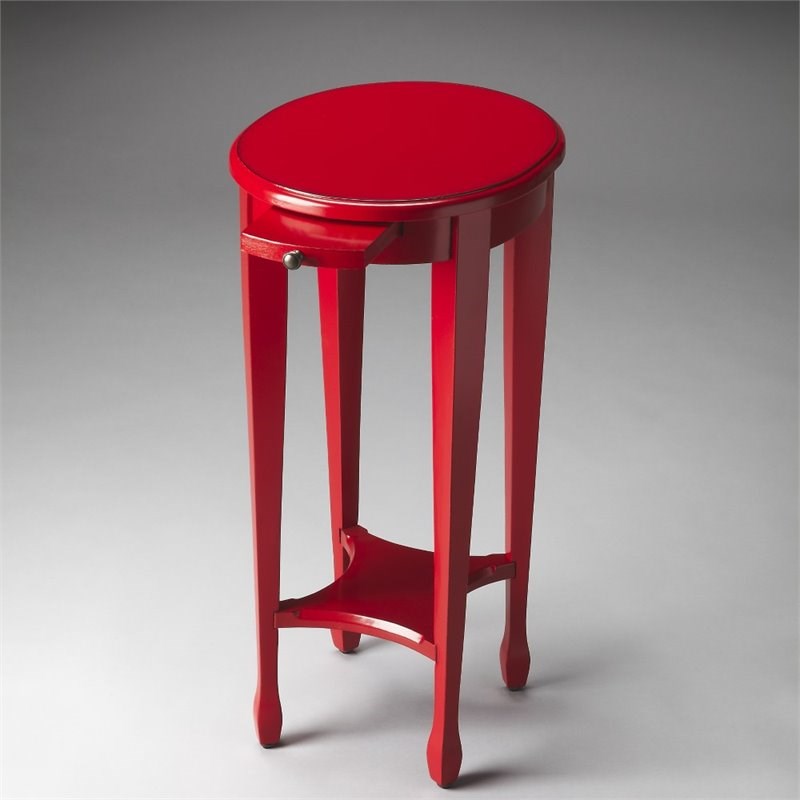 Butler Specialty Loft Arielle Round End Table in Red