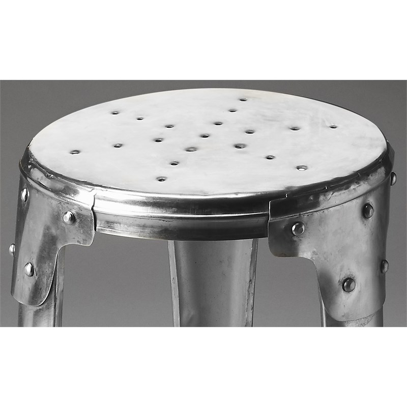 Butler Specialty Essex Silver Backless Bar Stool