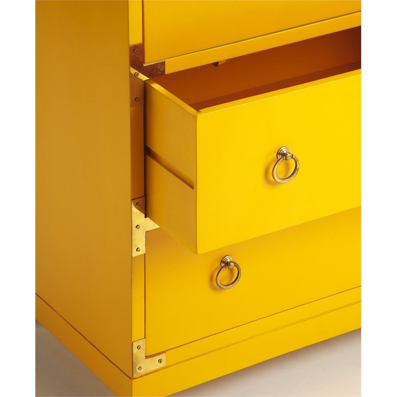 Butler Specialty Butler Loft 4 Drawer Accent Chest in Yellow