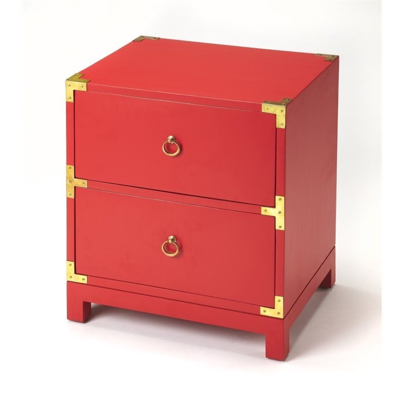 Butler Specialty Butler Loft 2 Drawer Accent Chest in Red