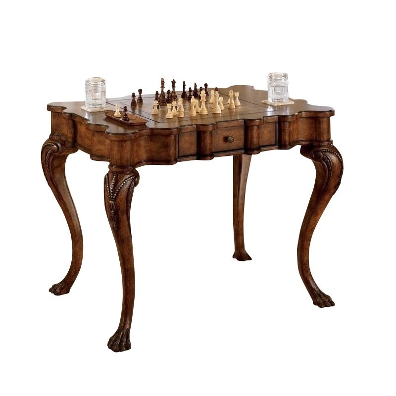 Butler Specialty Heritage Wood Game Table in Burnt Wine Finish