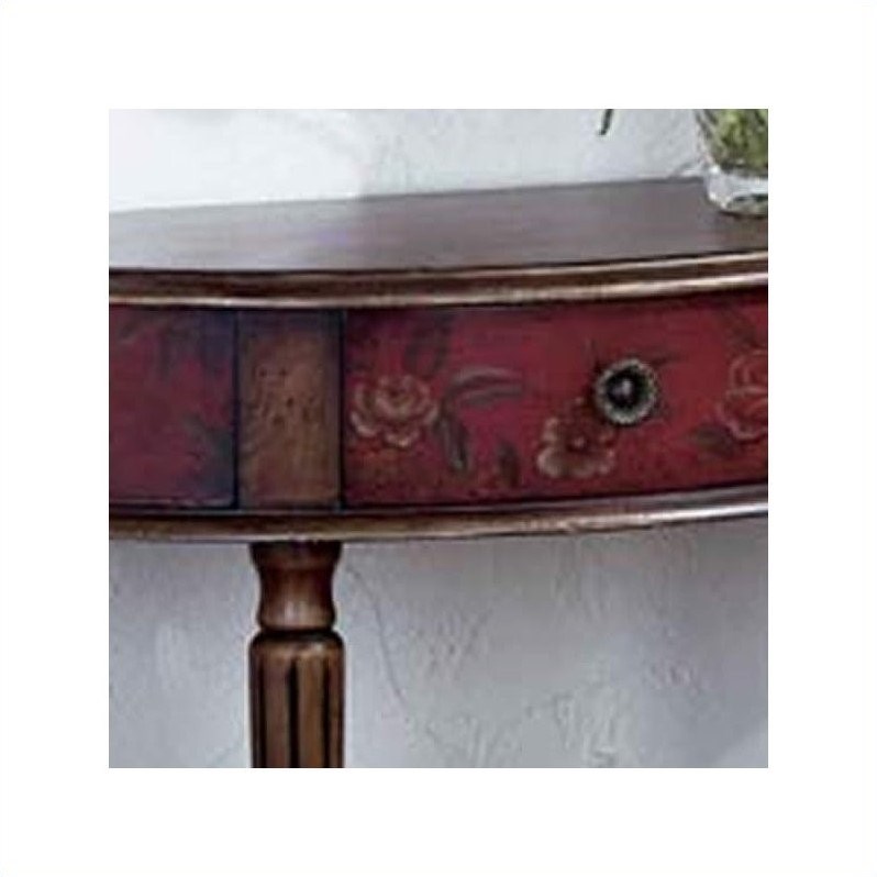 Butler Specialty Artists' Originals Demilune Console Table in Red