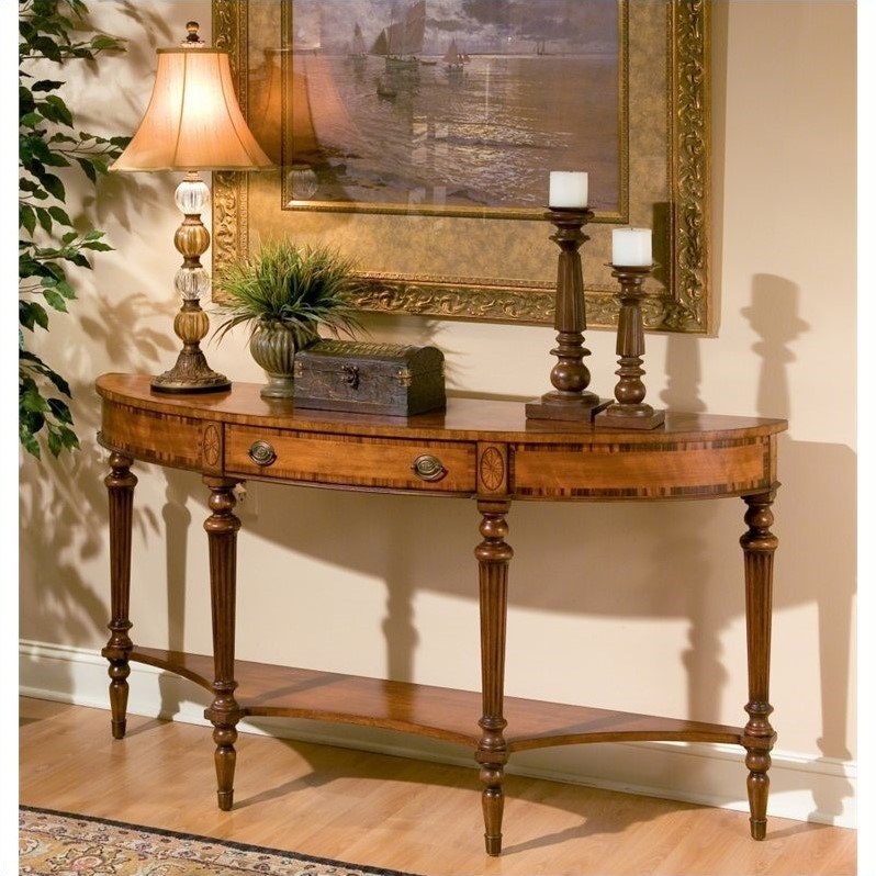 Butler Specialty Demilune Console Table in Connoisseur's Finish