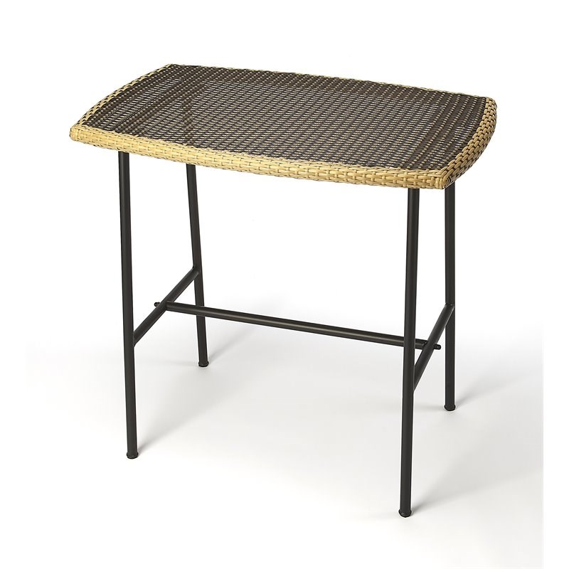 Butler Specialty Freeport Rattan and Iron Pub Table in Brown
