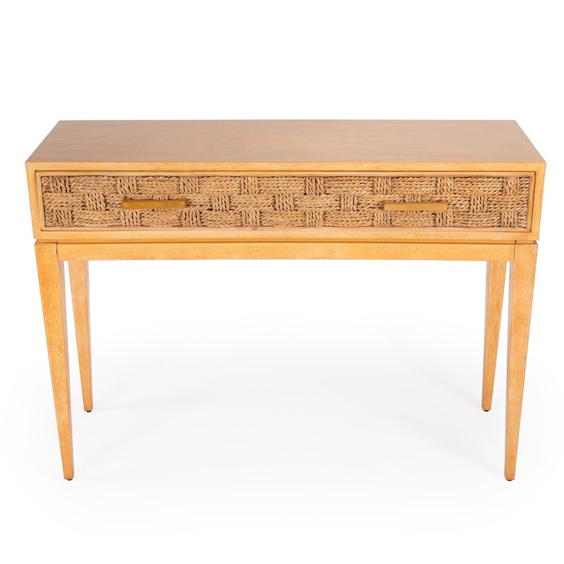 Natural Light Wood Console Table, Butler Wood Console Table