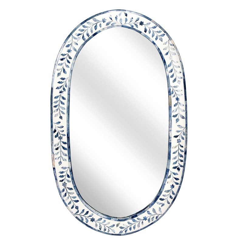 Trubadur Blue and White Bone Inlay Mirror