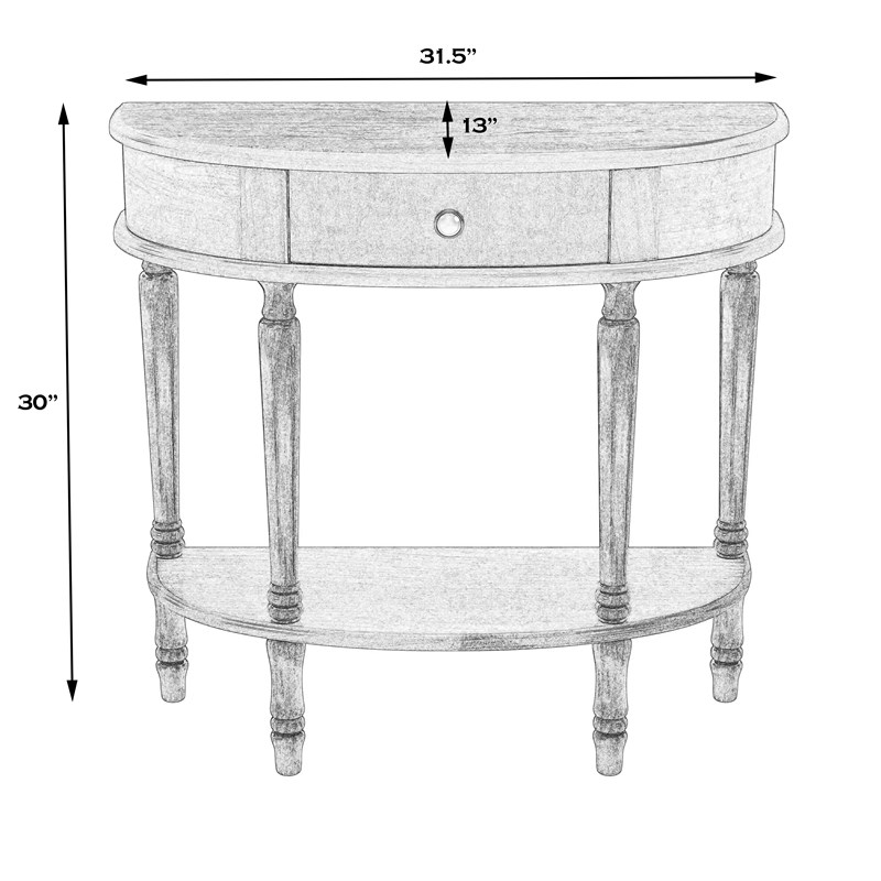 Butler Specialty Company Mozart Wood Antique Cherry Demilune Console Table