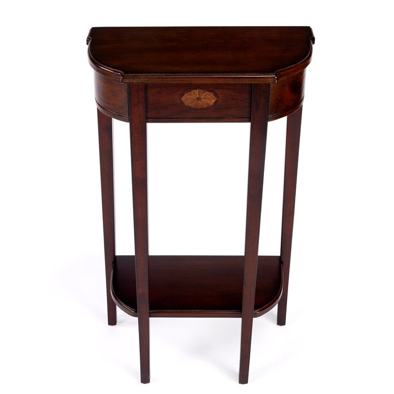 Butler Wendall Demilune Console Table in Cherry